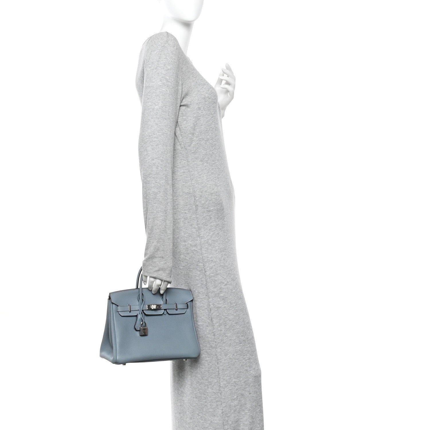 Togo Verso Birkin 25 Bleu Lin Chai