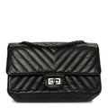 Sheepskin Chevron Quilted 2.55 Reissue 225 Double Flap So Black