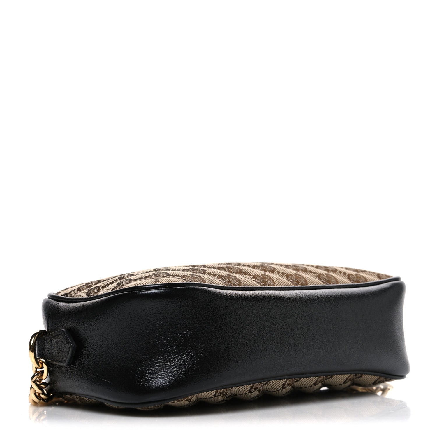 Monogram Matelasse Diagonal Small GG Marmont Chain Shoulder Bag Beige Black