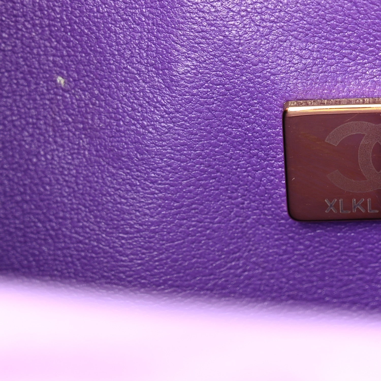 Caviar Quilted Medium Double Flap Purple