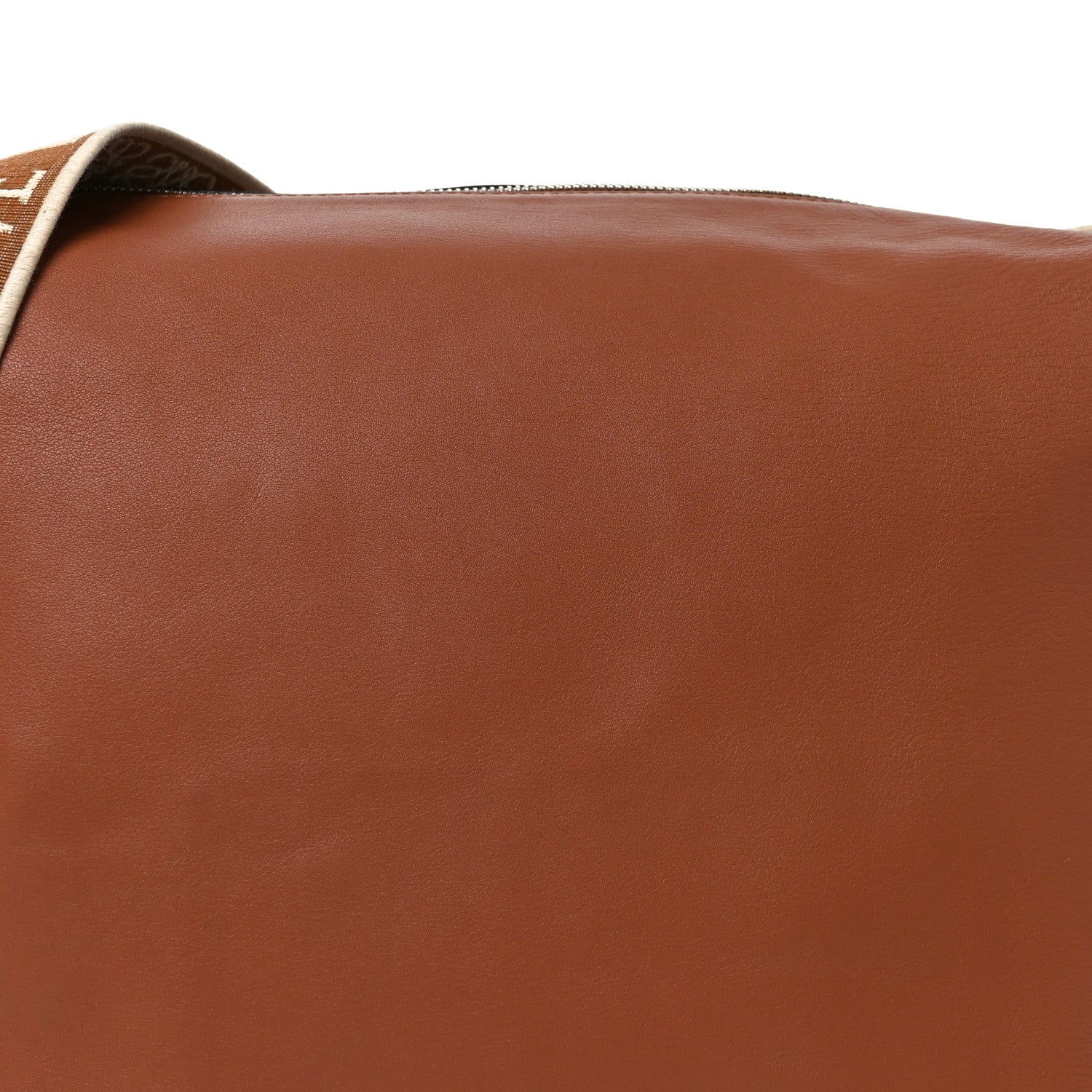 Supple Smooth Calfskin Jacquard Cubi Crossbody Bag Tan