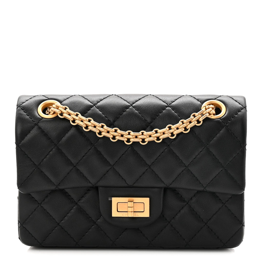 Calfskin Quilted 2.55 Reissue Mini Flap Black