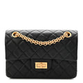 Calfskin Quilted 2.55 Reissue Mini Flap Black