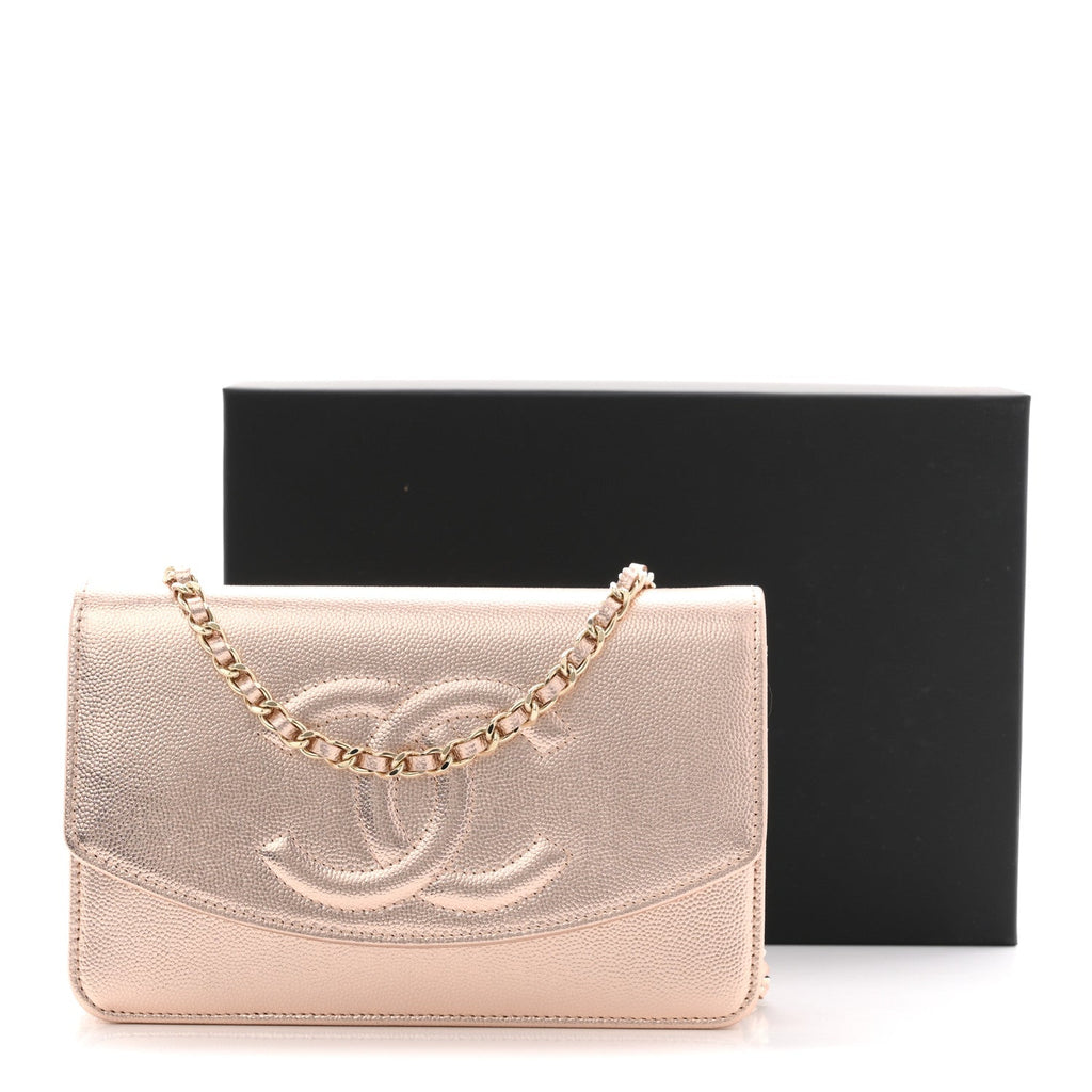 Metallic Caviar Timeless CC Wallet On Chain WOC Copper