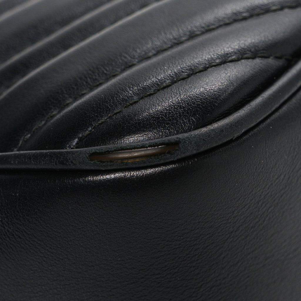 Calfskin Matelasse Small GG Marmont Chain Shoulder Bag Black