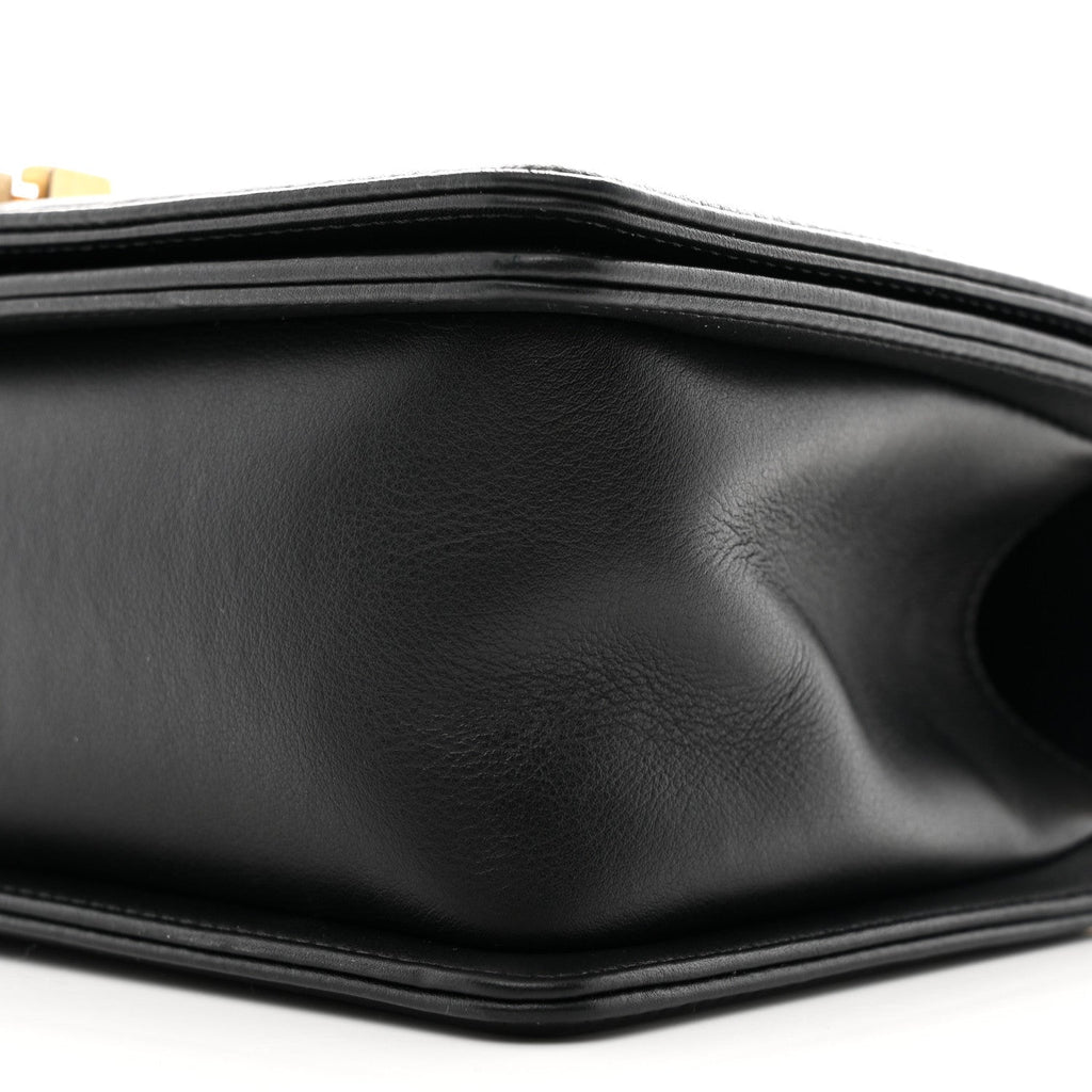 Lambskin Quilted Medium Boy Flap Black