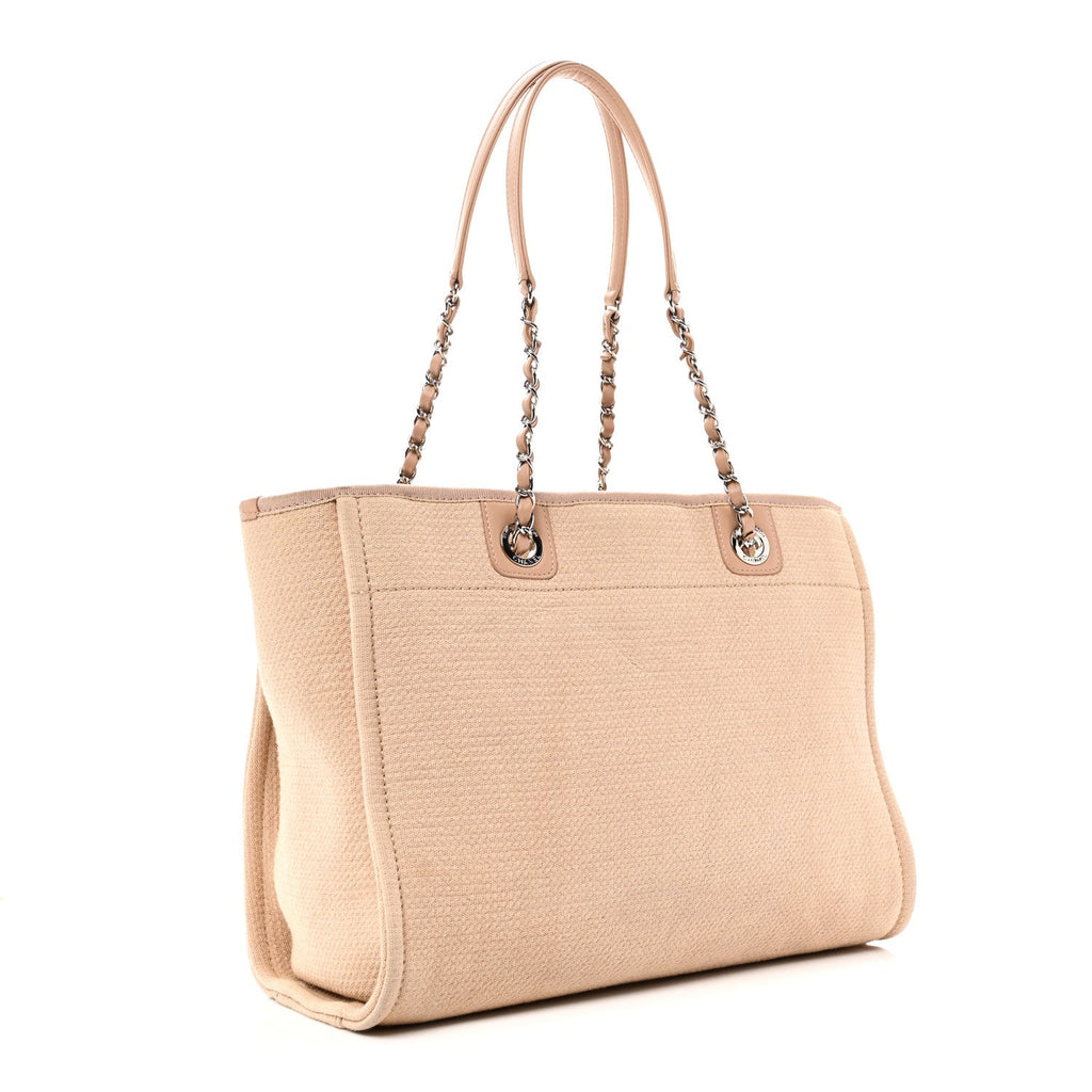 Mixed Fibers Small Deauville Tote Beige