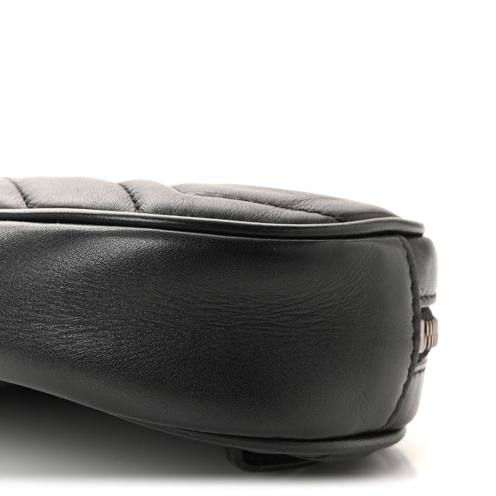 Calfskin Matelasse GG Marmont Belt Bag 85 34 Black