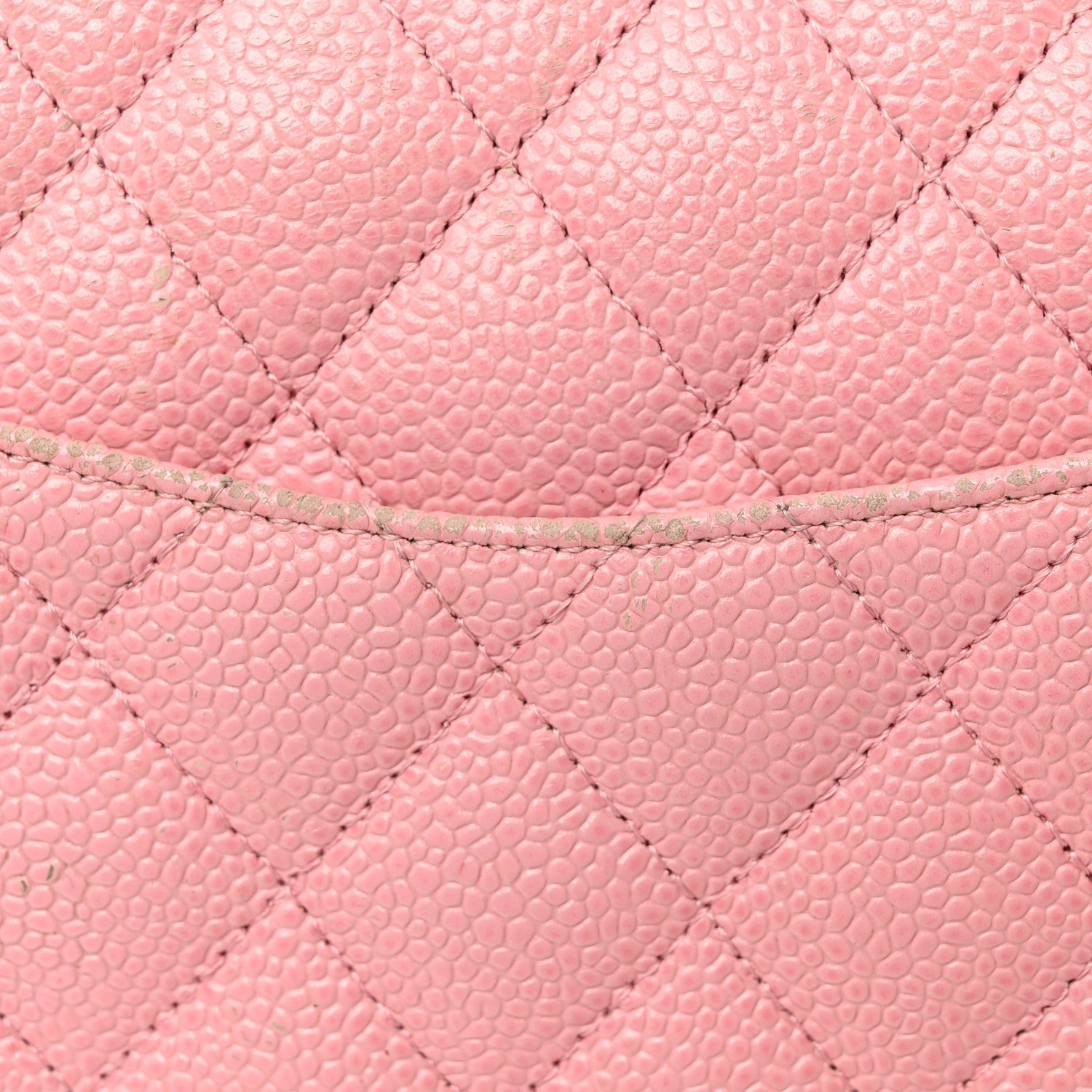 Caviar Quilted Medium Double Flap Light Pink