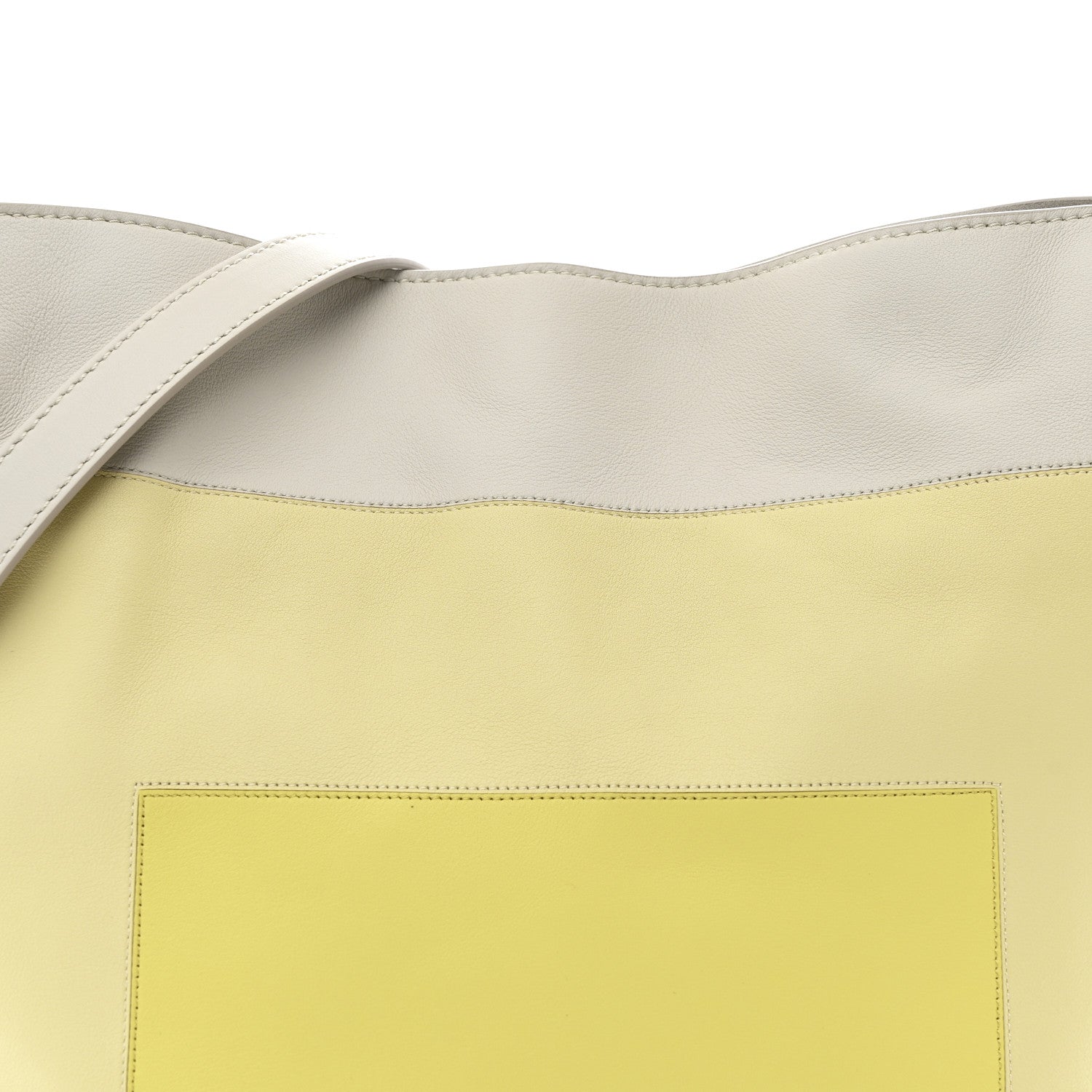 Nappa Medium Flamenco Knot Clutch Pale Grey Light Citrine