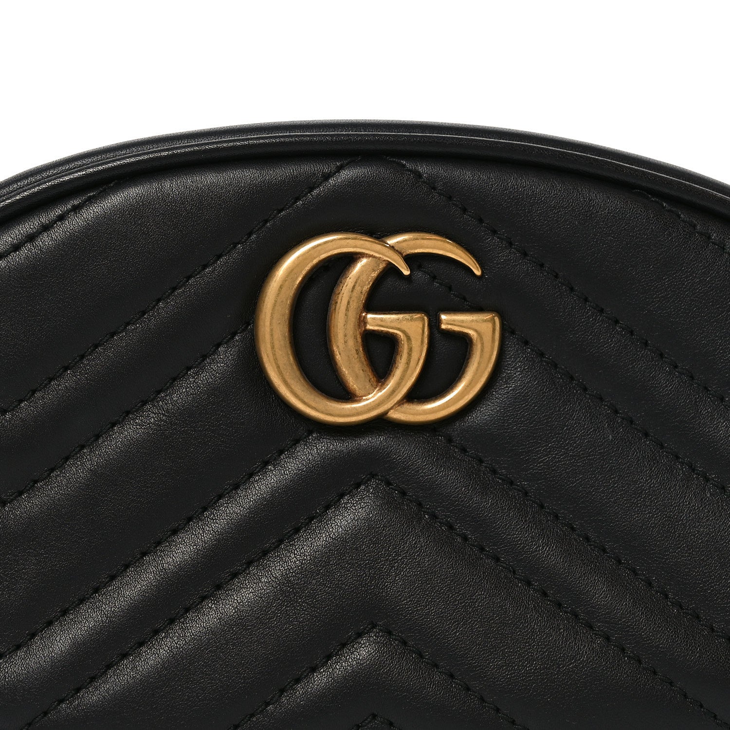 Calfskin Matelasse GG Marmont Belt Bag 85 34 Black