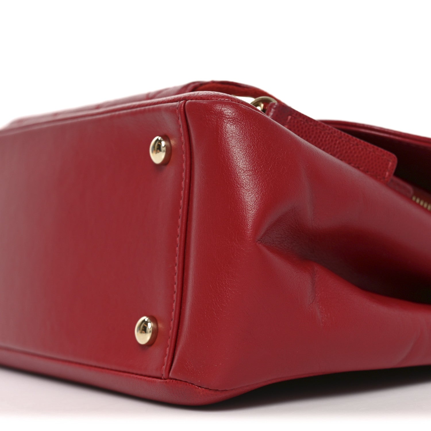 Caviar Quilted Large Business Affinity Flap Red