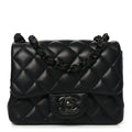 Lambskin Quilted Mini Square Flap So Black
