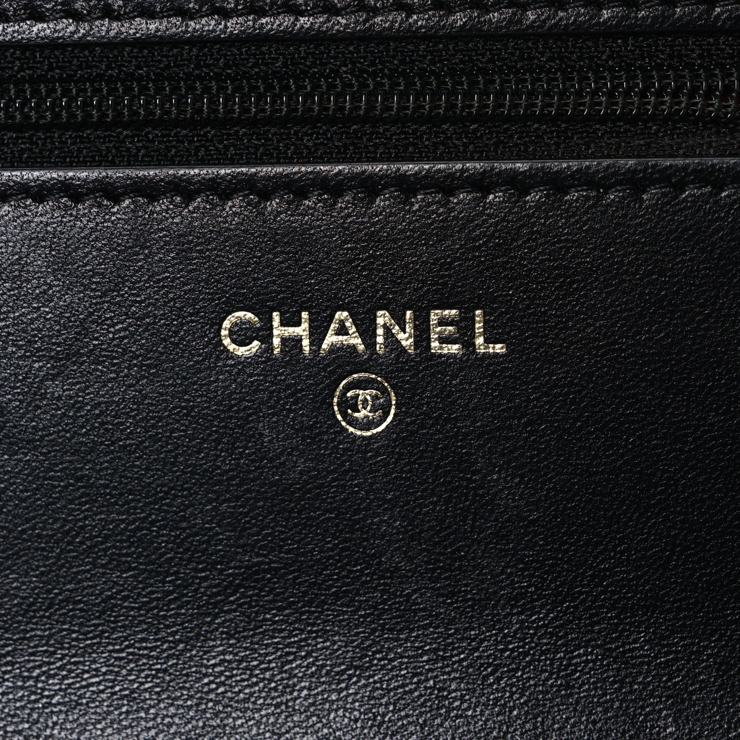 Lambskin Quilted Chanel 19 Wallet On Chain WOC Black