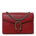Calfskin Mini Dionysus Chain Wallet Hibiscus Red