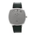 Stainless Steel Calfskin 35mm Grip Quartz Watch Black