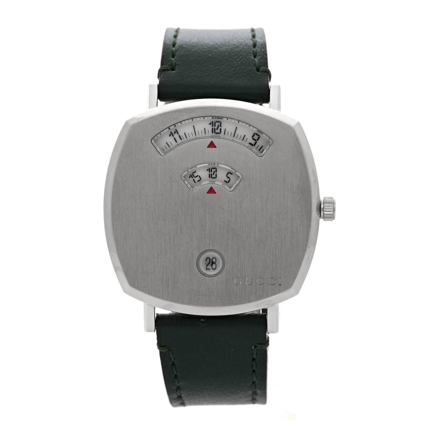 Stainless Steel Calfskin 35mm Grip Quartz Watch Black