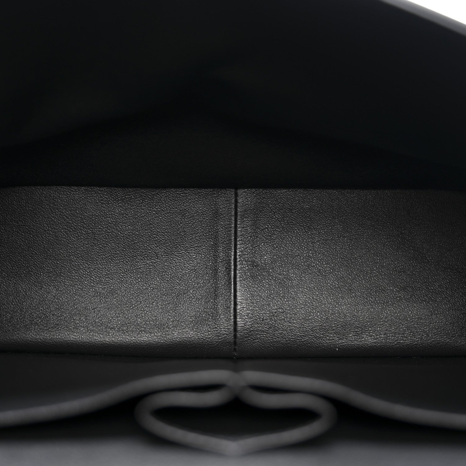 Patent Quilted Jumbo Double Flap Black