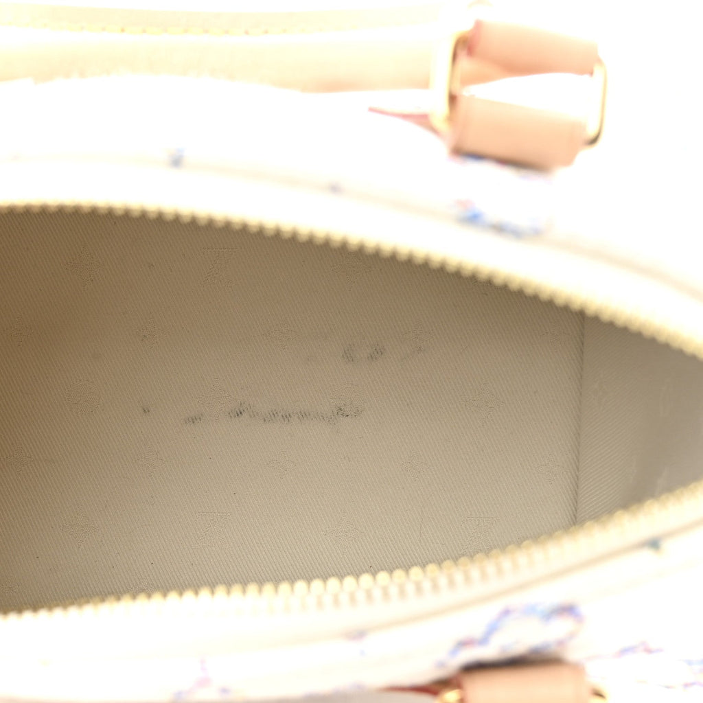 Monogram Jacquard Fabric Speedy Bandouliere 20 Multicolor Beige