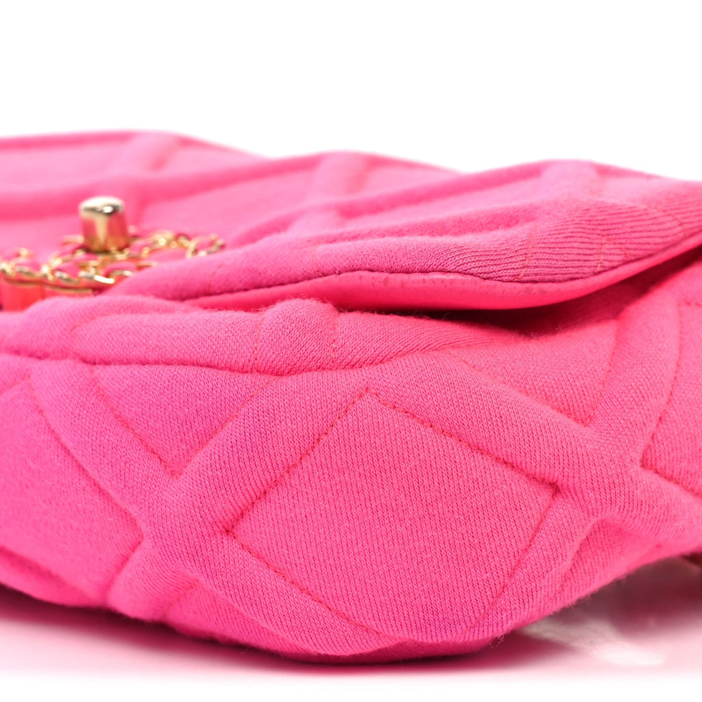 Jersey Quilted Chanel 19 Waist Bag Pink