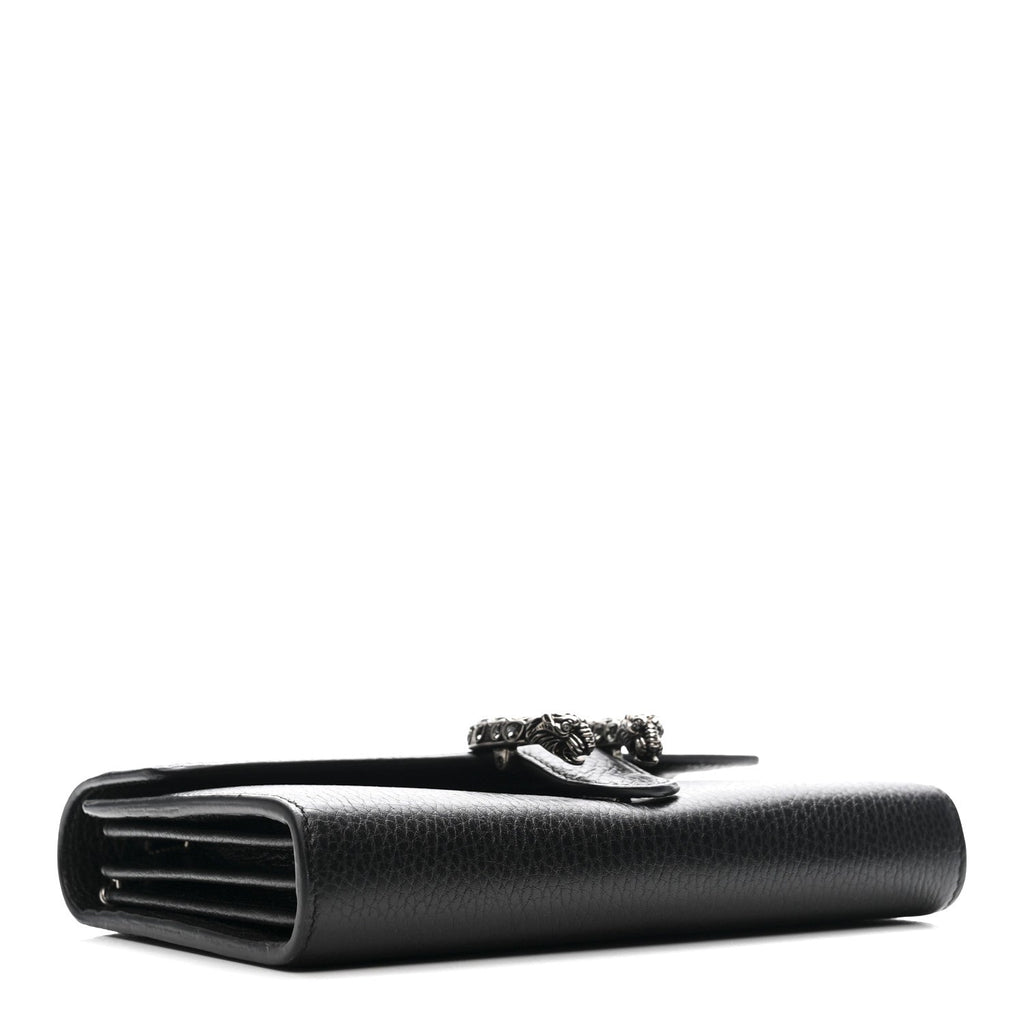 Calfskin Mini Dionysus Chain Wallet Black