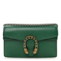 Dollar Calfskin Crystal Super Mini Dionysus Shoulder Bag Emerald