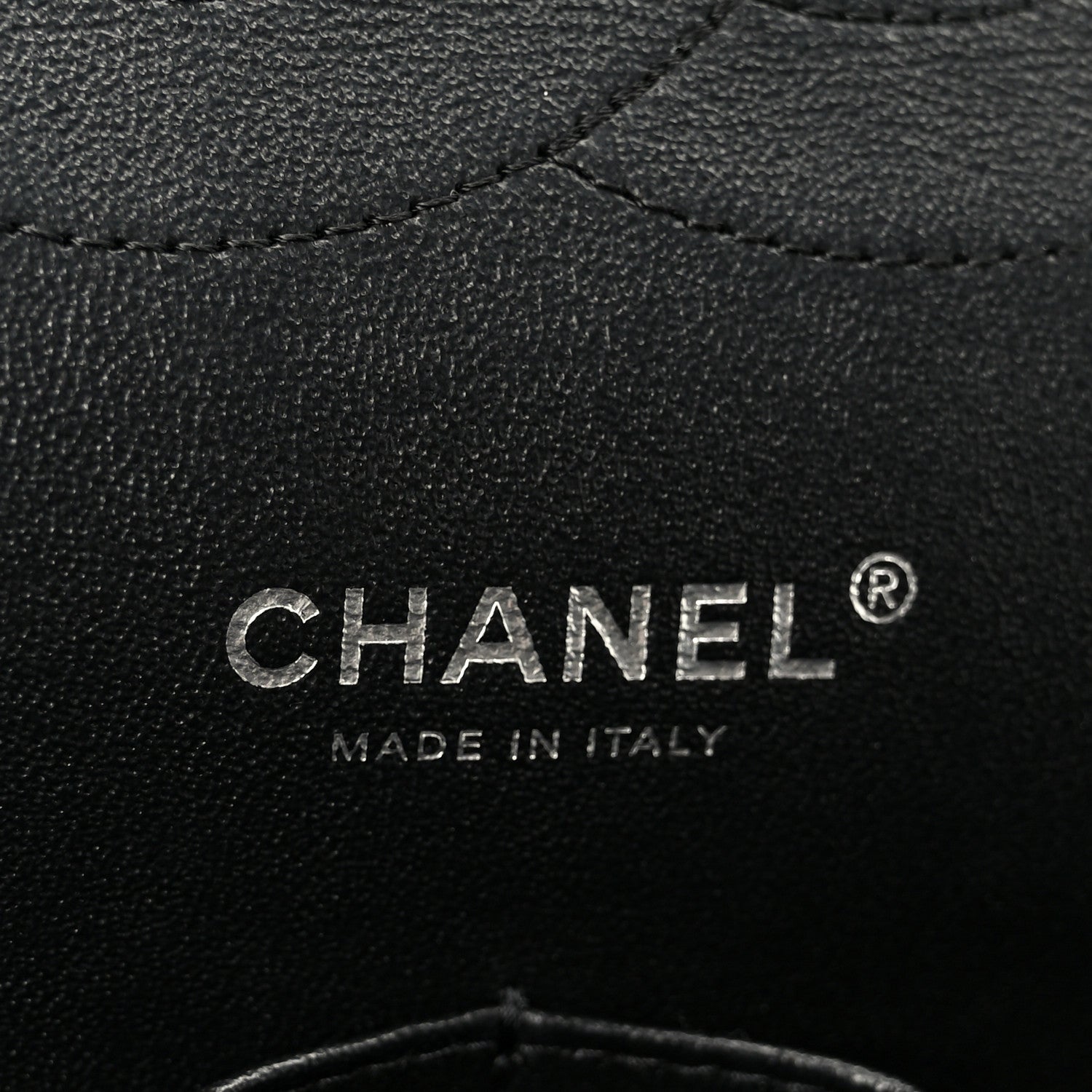 Iridescent Caviar Quilted Jumbo Double Flap Black
