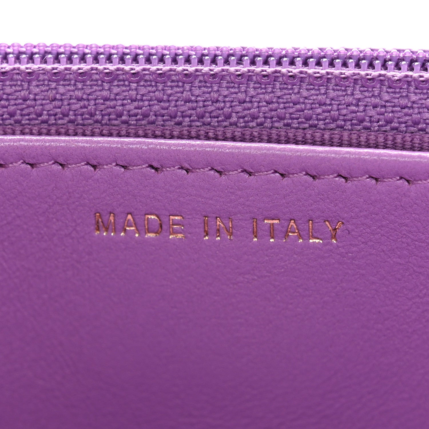 Lambskin Quilted Pick Me Up Wallet On Chain WOC Purple