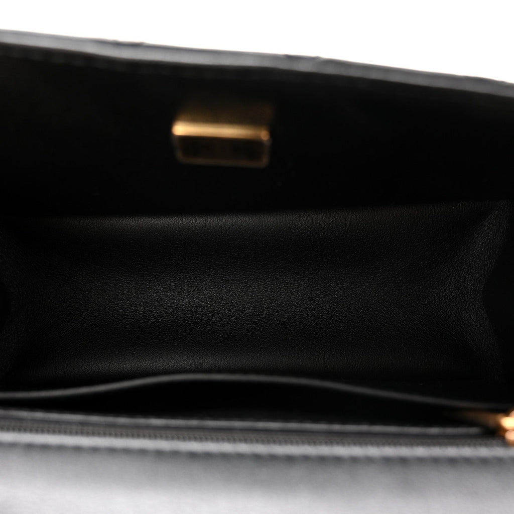 Calfskin Quilted 2.55 Reissue Mini Flap Black