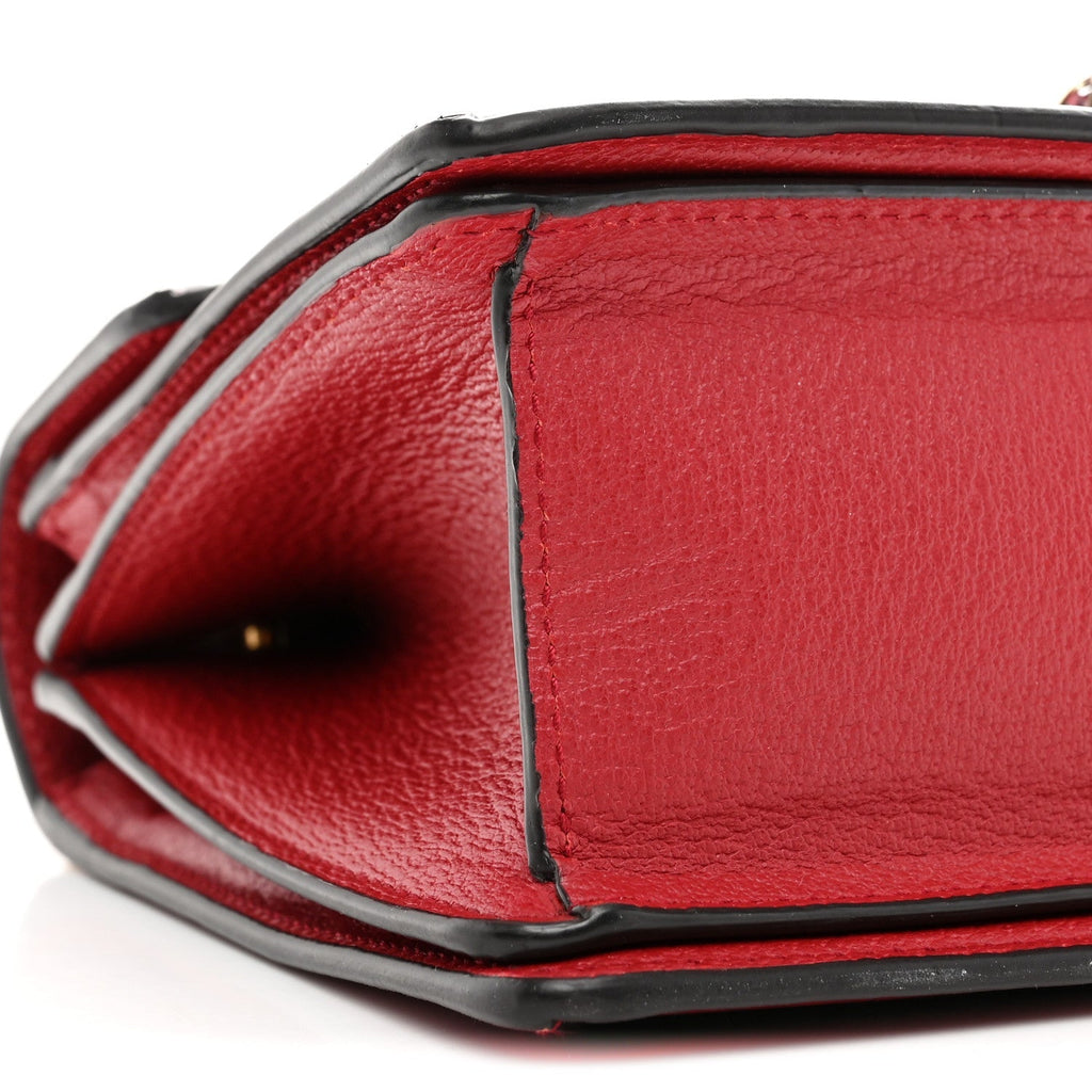 GG Supreme Monogram Small Queen Margaret Top Handle Bag Red