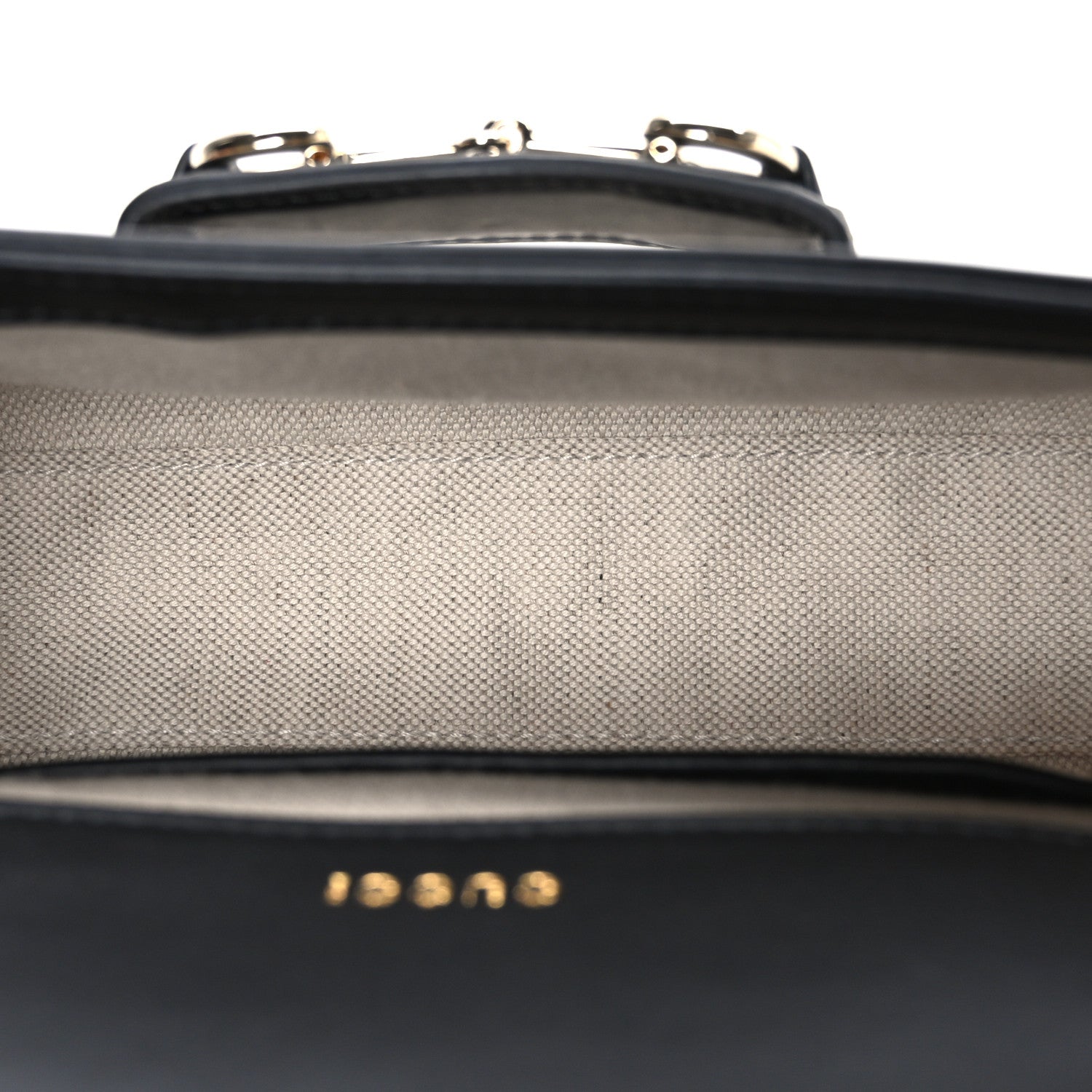 GG Supreme Monogram Horsebit 1955 Soft Small Shoulder Bag Beige Black