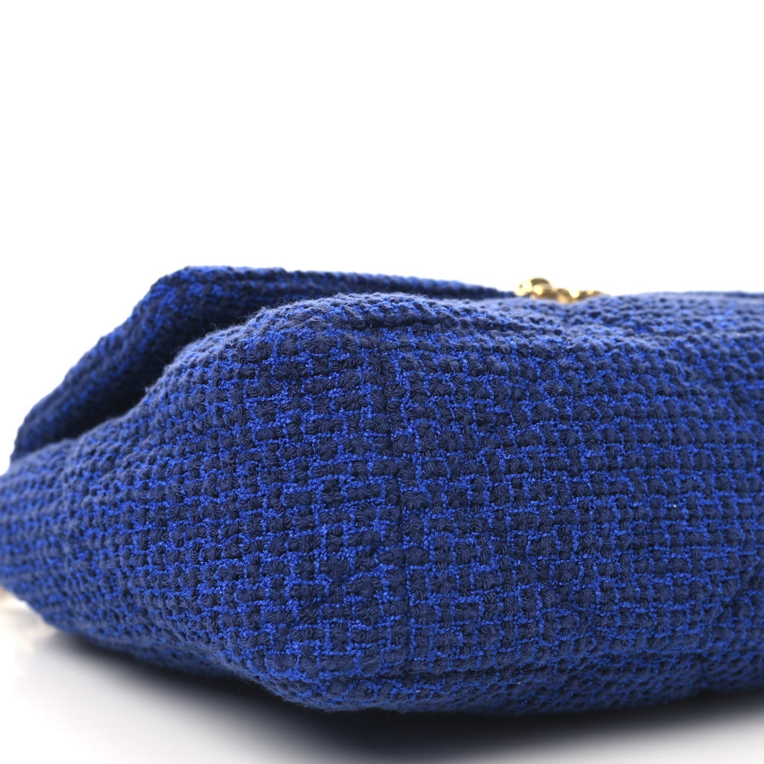 Tweed Quilted Large Chanel 19 Flap Blue