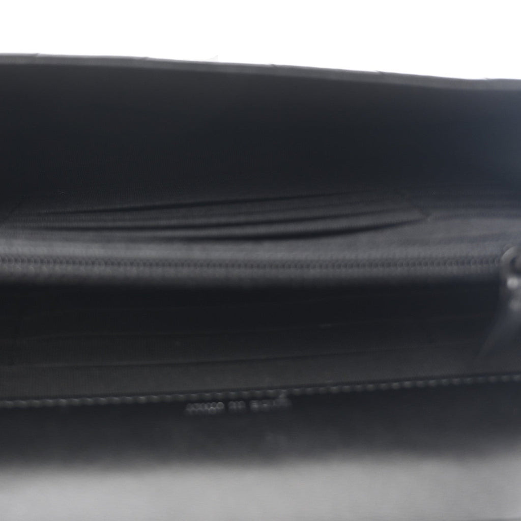 Aged Calfskin Chevron Quilted Reissue 2.55 Square Wallet On Chain WOC So Black