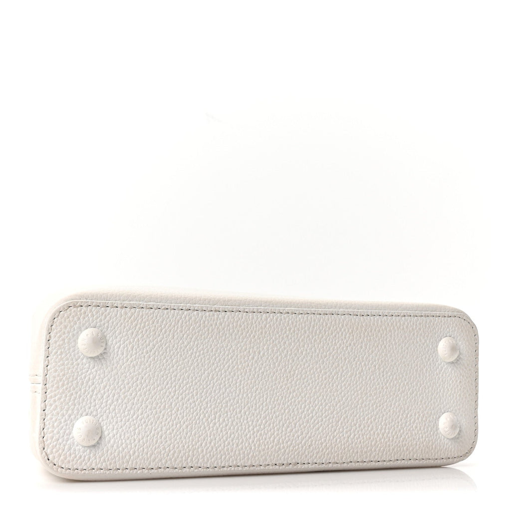 Taurillon Capucines East West Mini Optic White