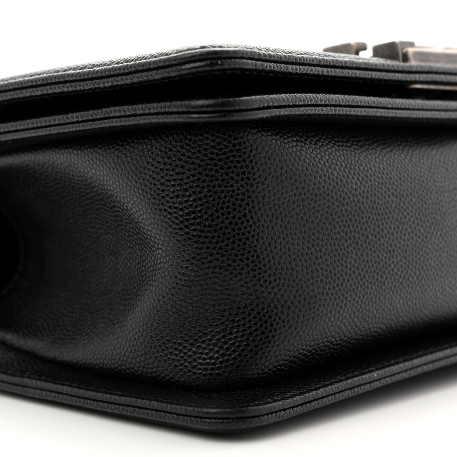 Caviar Quilted Small Boy Flap Black