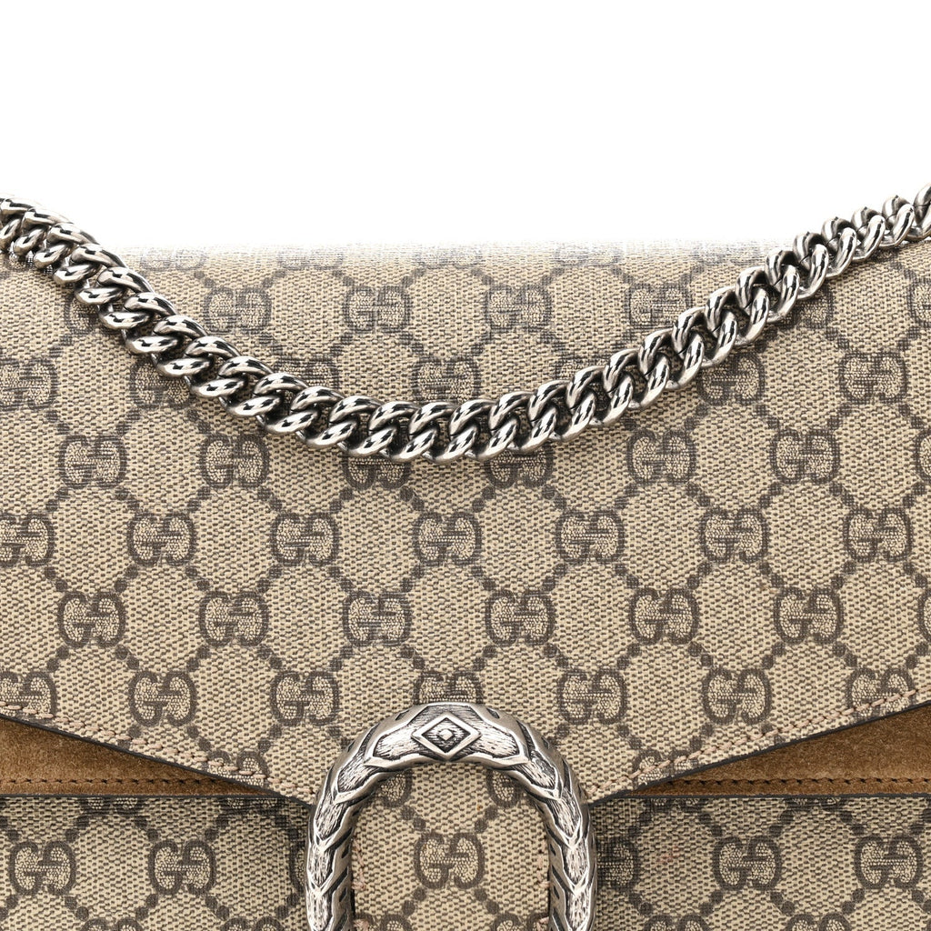 GG Supreme Monogram Medium Dionysus Shoulder Bag Taupe