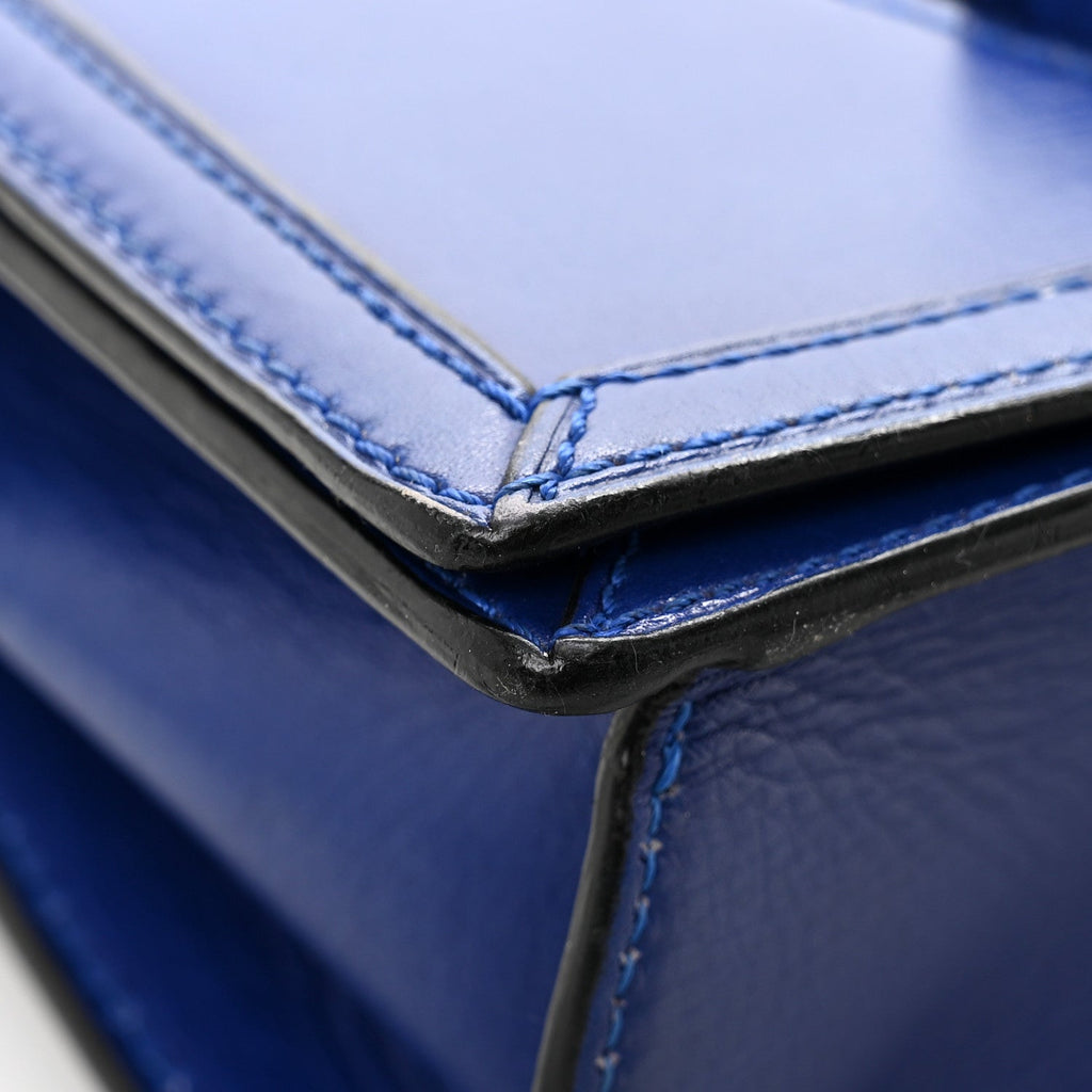 Calfskin Small Barcelona Shoulder Bag Royal Blue