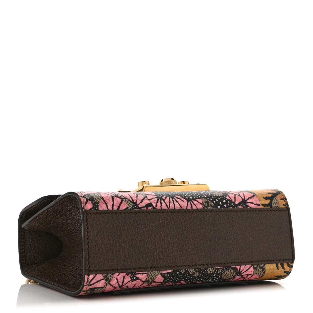 GG Supreme Monogram Bengal Small Padlock Shoulder Bag Beige Pink