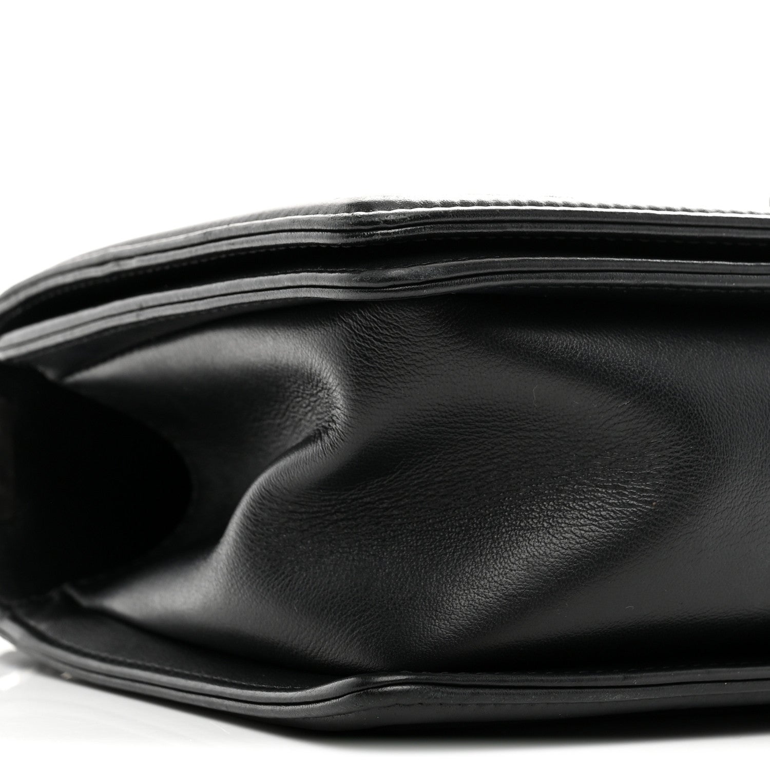 Calfskin Quilted Medium Boy Flap Black