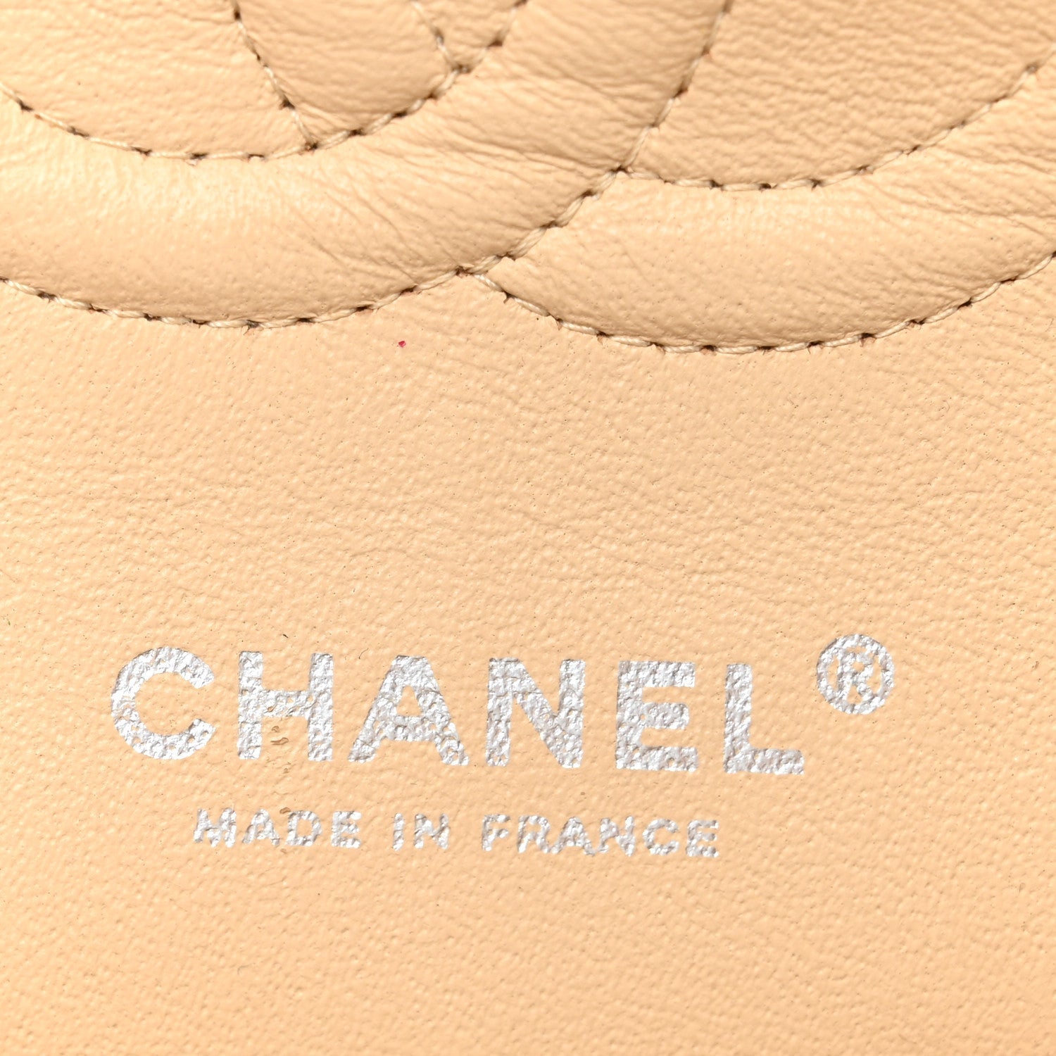 Caviar Quilted Medium Double Flap Beige Clair