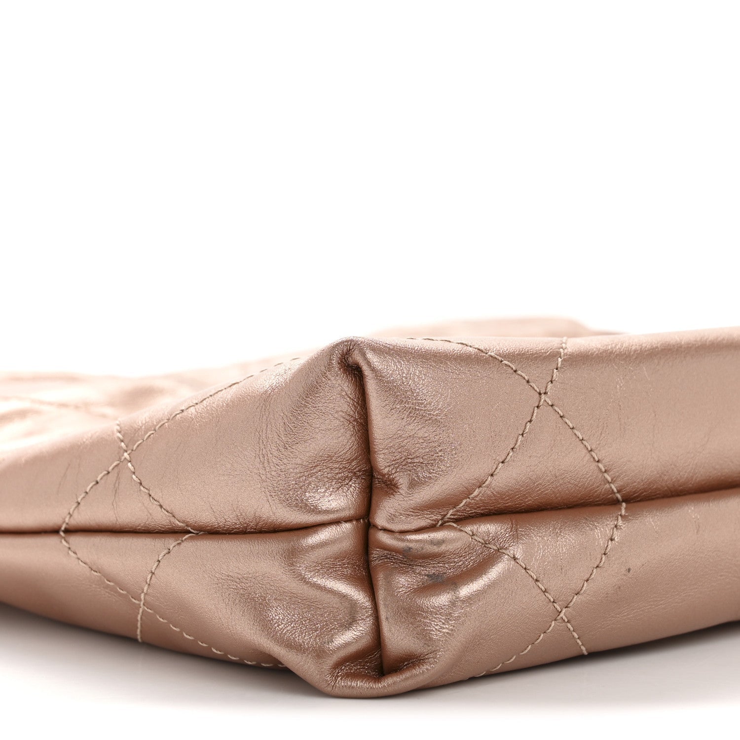 Metallic Calfskin Quilted Mini Chanel 22 Copper