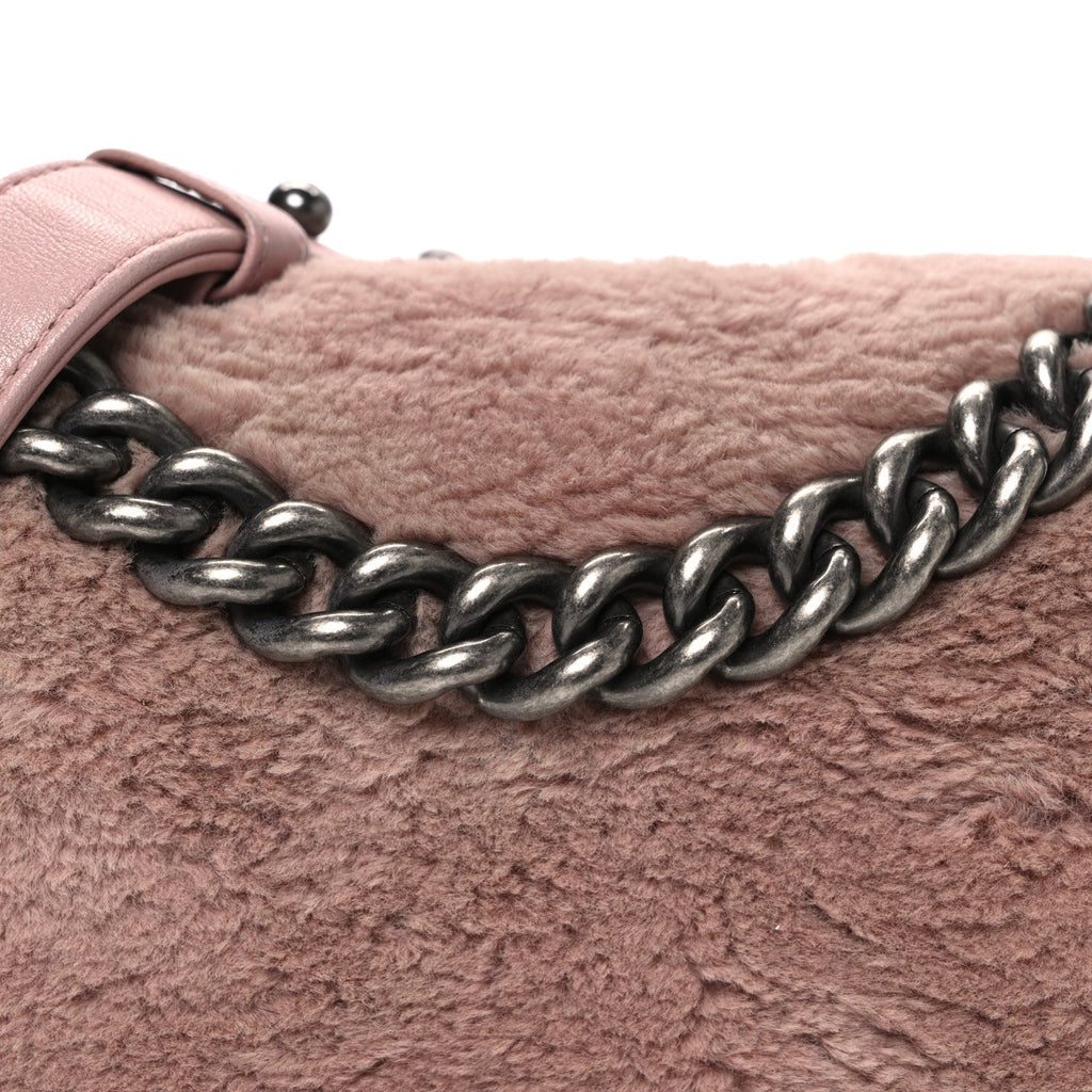 Fur Calfskin Small Boy Flap Pink