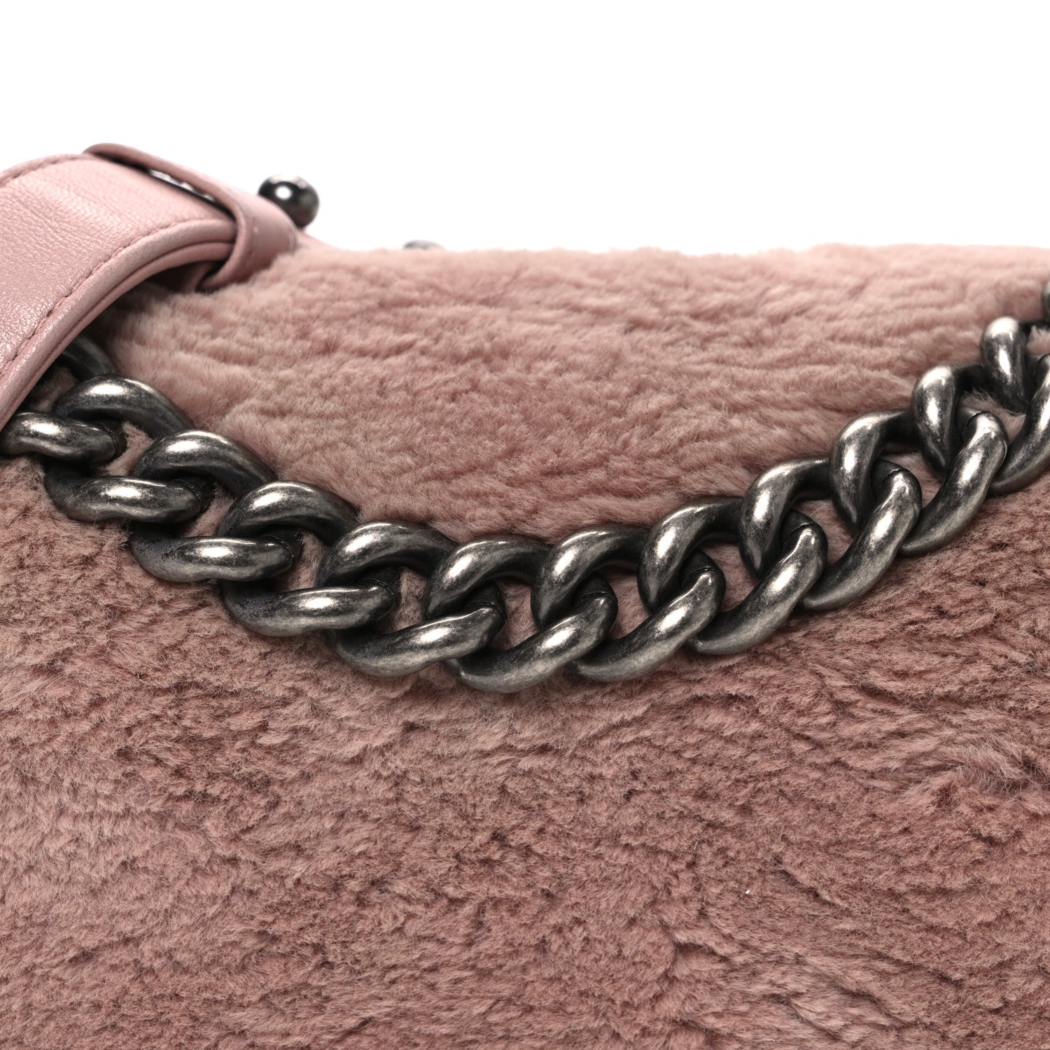 Fur Calfskin Small Boy Flap Pink