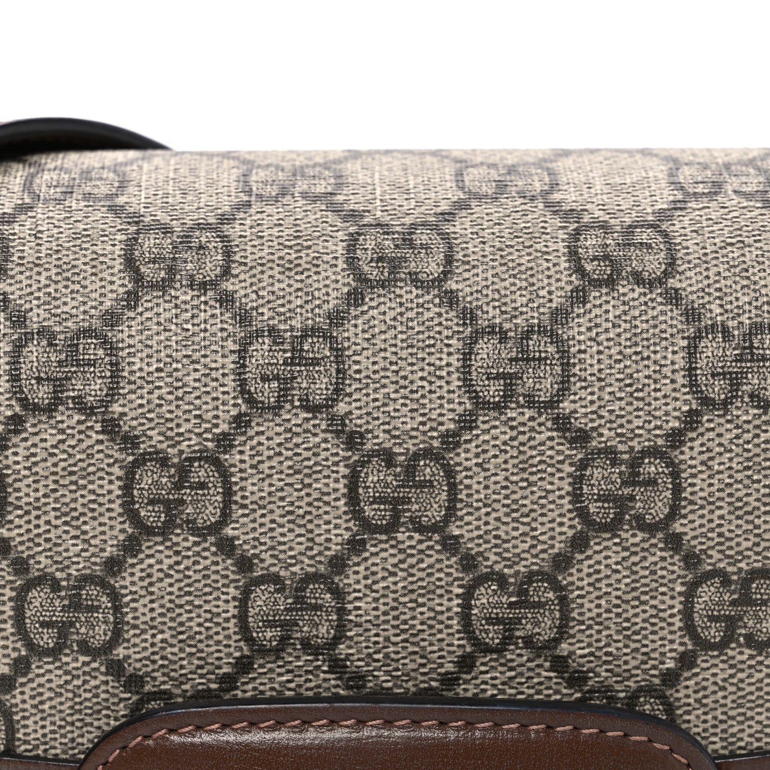 GG Supreme Monogram Horsebit 1955 Shoulder Bag Beige Brown Sugar