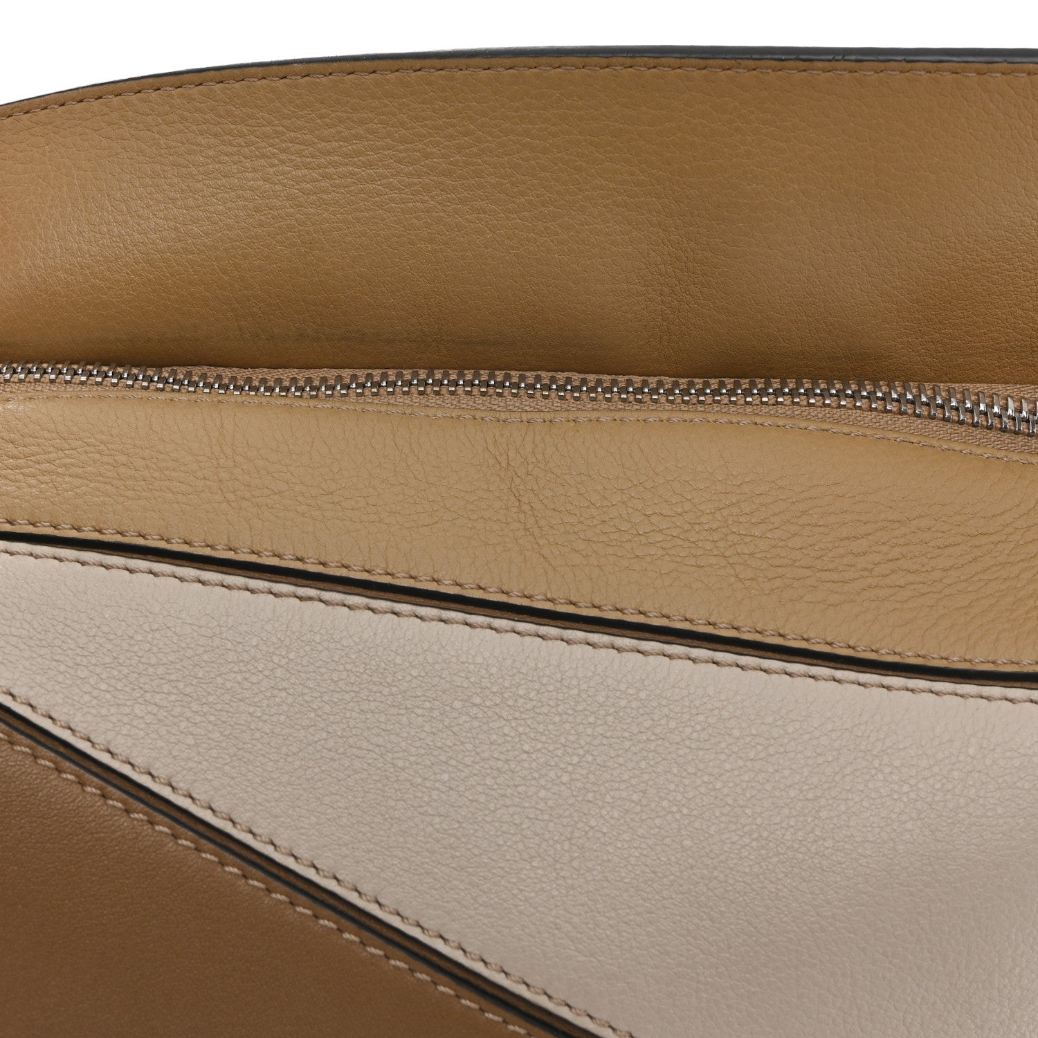 Calfskin Small Puzzle Bag Mocca Multicolor