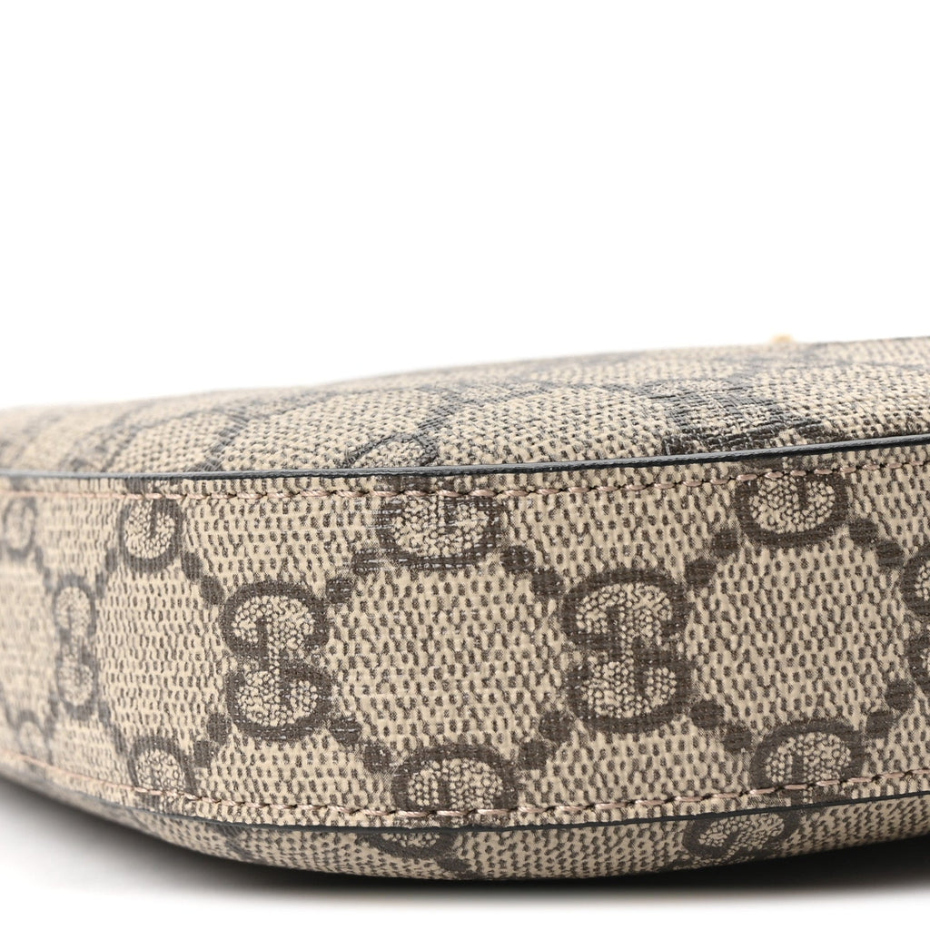 GG Supreme Monogram Snakeskin Small Jackie 1961 Hobo Beige Ebony