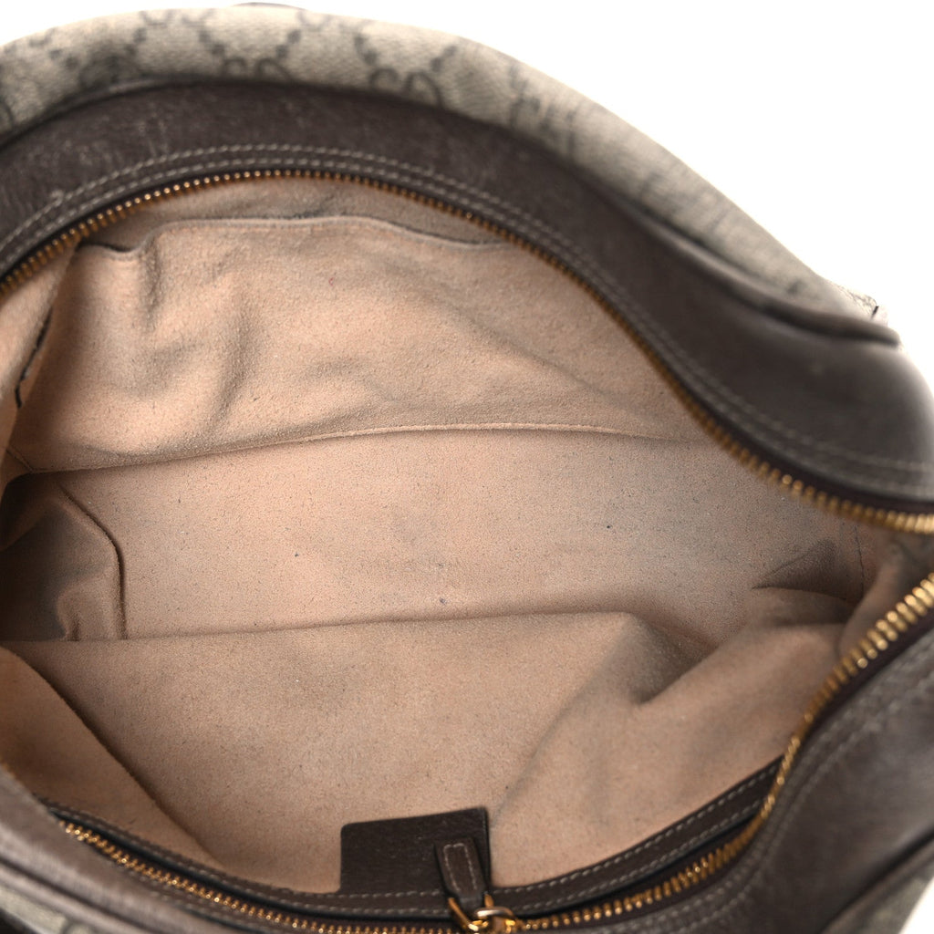 GG Supreme Monogram Web Small Ophidia Shoulder Bag Brown