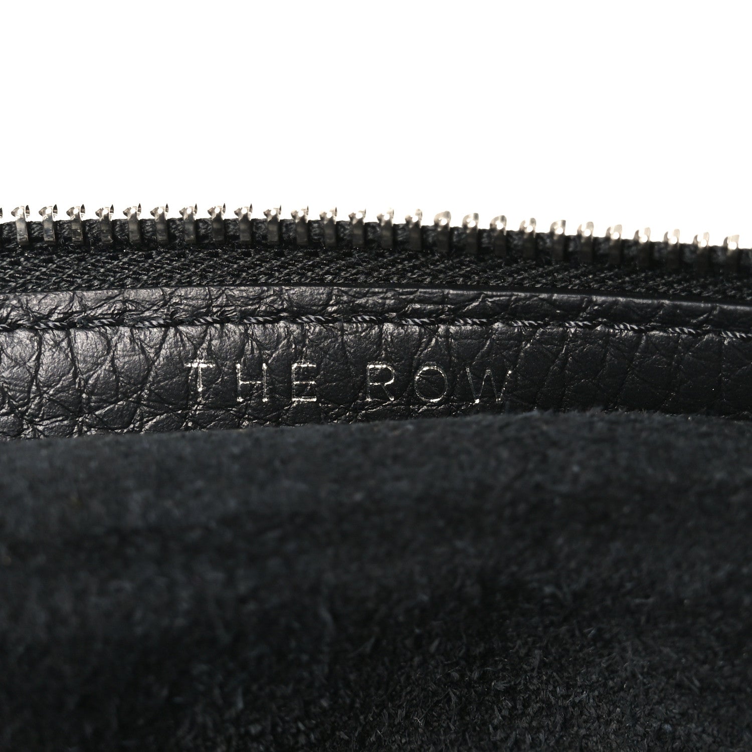 Grained Calfskin Large Slouchy Banana Bag Black