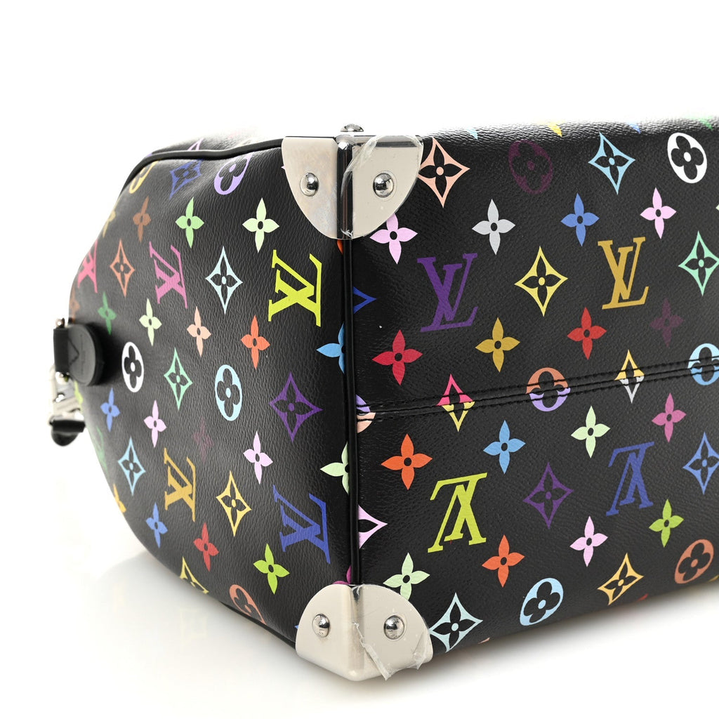 LV X TM Monogram Multicolor Speedy Soft 30 Black