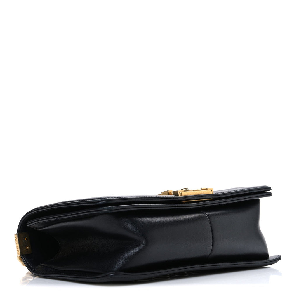 Lambskin Quilted Medium Boy Flap Black